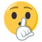 Shushing Face emoji on Emojione